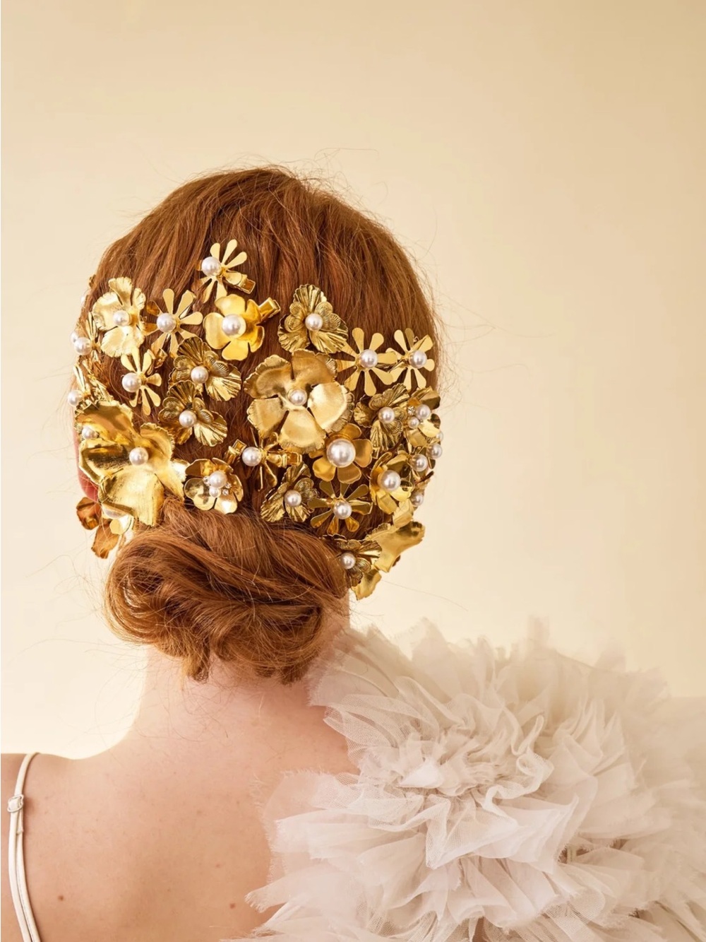Lelet NY Pearl Poppy Clip Set of 3 Gold Celebrity favorite - Picture 3 of 6